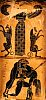 -570  Signe Clitias et Ergotimos  Cratere a Figures noires - Detail de l-anse 1 -   H 0.66 m  Florence - Musee Archeologique